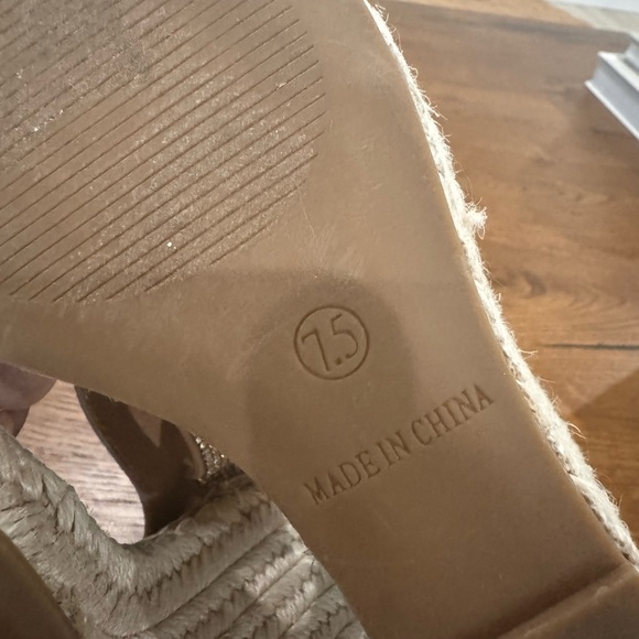 Steve Madden Crystal Espadrille Wedges Size 7.5 - Picture 3 of 6